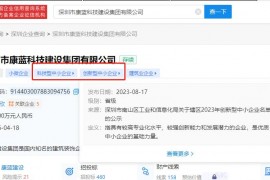 bsports必一运动集团入选深圳市2023年创新型中小企业名单